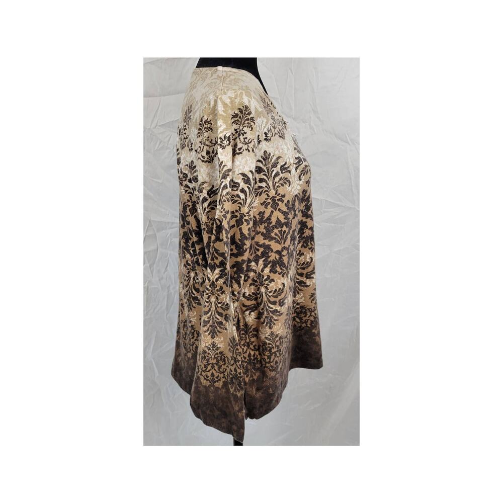 White Stag Brown & Cream Long Sleeve Shirt Women's XXL - Picture 2 of 5